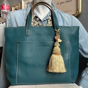 Unicorn 🦄 PLG Turquoise zipper medium crossbody tote